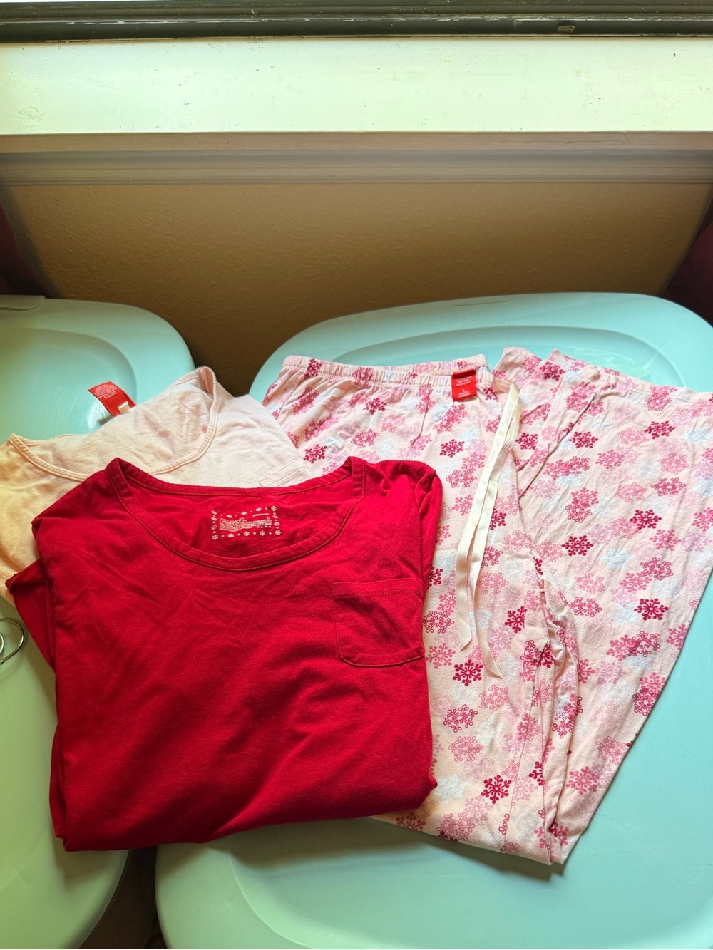 Pink/Red Long-Sleeve Pajama BUNDLE